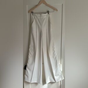 ME + EM Soft White Tuxedo pants